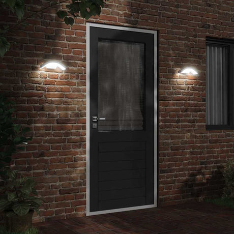 Vidaxx appliques d'extérieur 2 pcs LED avec capteurs fonte d'aluminium blanc