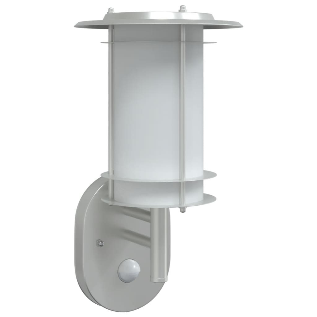 VidaXL applique d'extérieur avec capteur acier inoxydable couleur argent