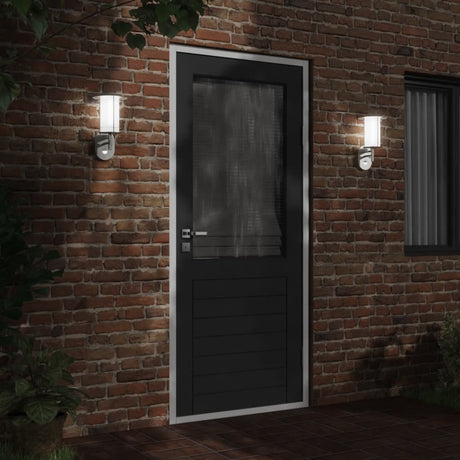 VidaXL applique d'extérieur avec capteur acier inoxydable couleur argent