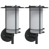 VidaXL appliques d'extérieur 2 pcs acier inoxydable noir