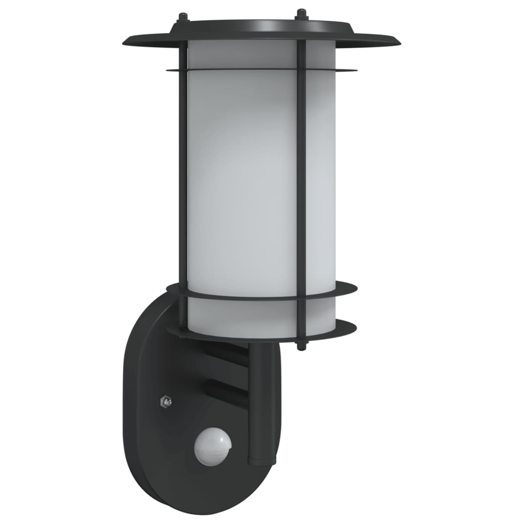 Vidaxx applique d'extérieur avec capteur acier inoxydable noir