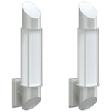 Vidaxx appliques d'extérieur 2 pcs acier inoxydable couleur argent