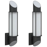 VidaXL appliques d'extérieur 2 pcs acier inoxydable noir