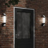 VidaXL appliques d'extérieur 2 pcs acier inoxydable noir