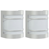 Vidaxx appliques d'extérieur 2 pcs acier inoxydable couleur argent