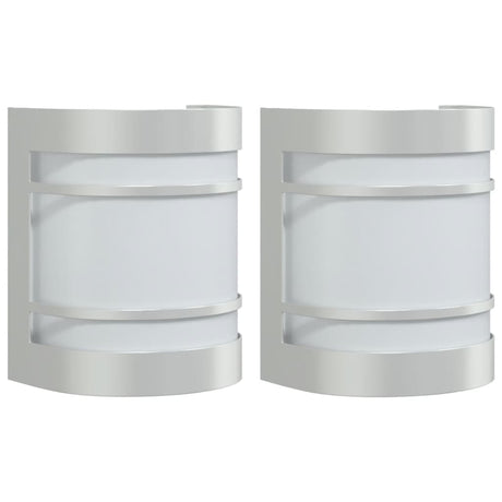 Vidaxx appliques d'extérieur 2 pcs acier inoxydable couleur argent