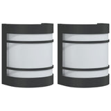 VidaXL appliques d'extérieur 2 pcs acier inoxydable noir
