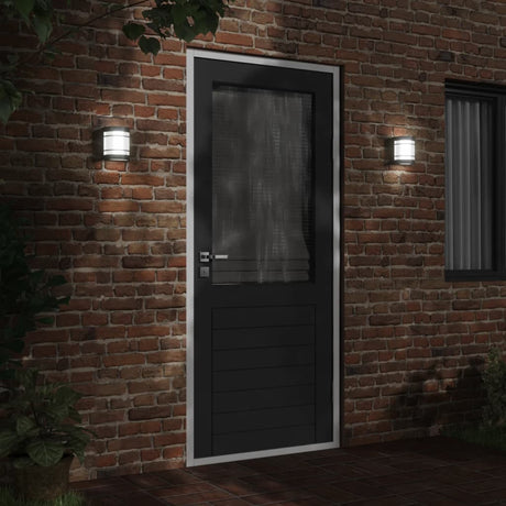 VidaXL appliques d'extérieur 2 pcs acier inoxydable noir