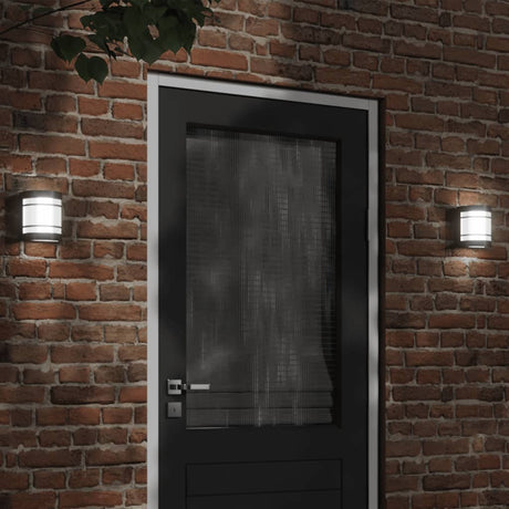 VidaXL appliques d'extérieur 2 pcs acier inoxydable noir