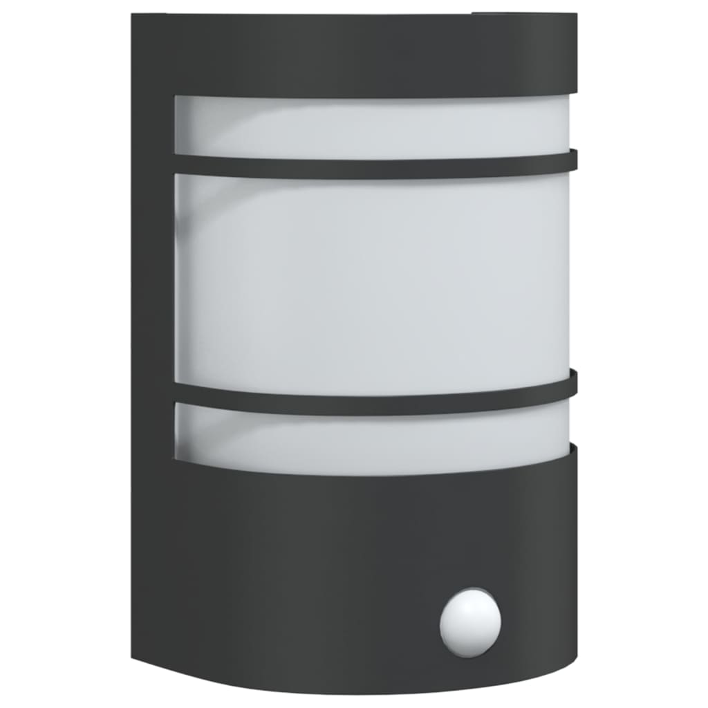 Vidaxx applique d'extérieur avec capteur acier inoxydable noir