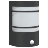 Vidaxx applique d'extérieur avec capteur acier inoxydable noir