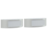 Vidaxx appliques d'extérieur 2 pcs acier inoxydable couleur argent