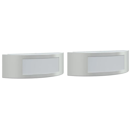 Vidaxx appliques d'extérieur 2 pcs acier inoxydable couleur argent