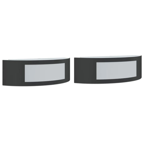 VidaXL appliques d'extérieur 2 pcs acier inoxydable noir