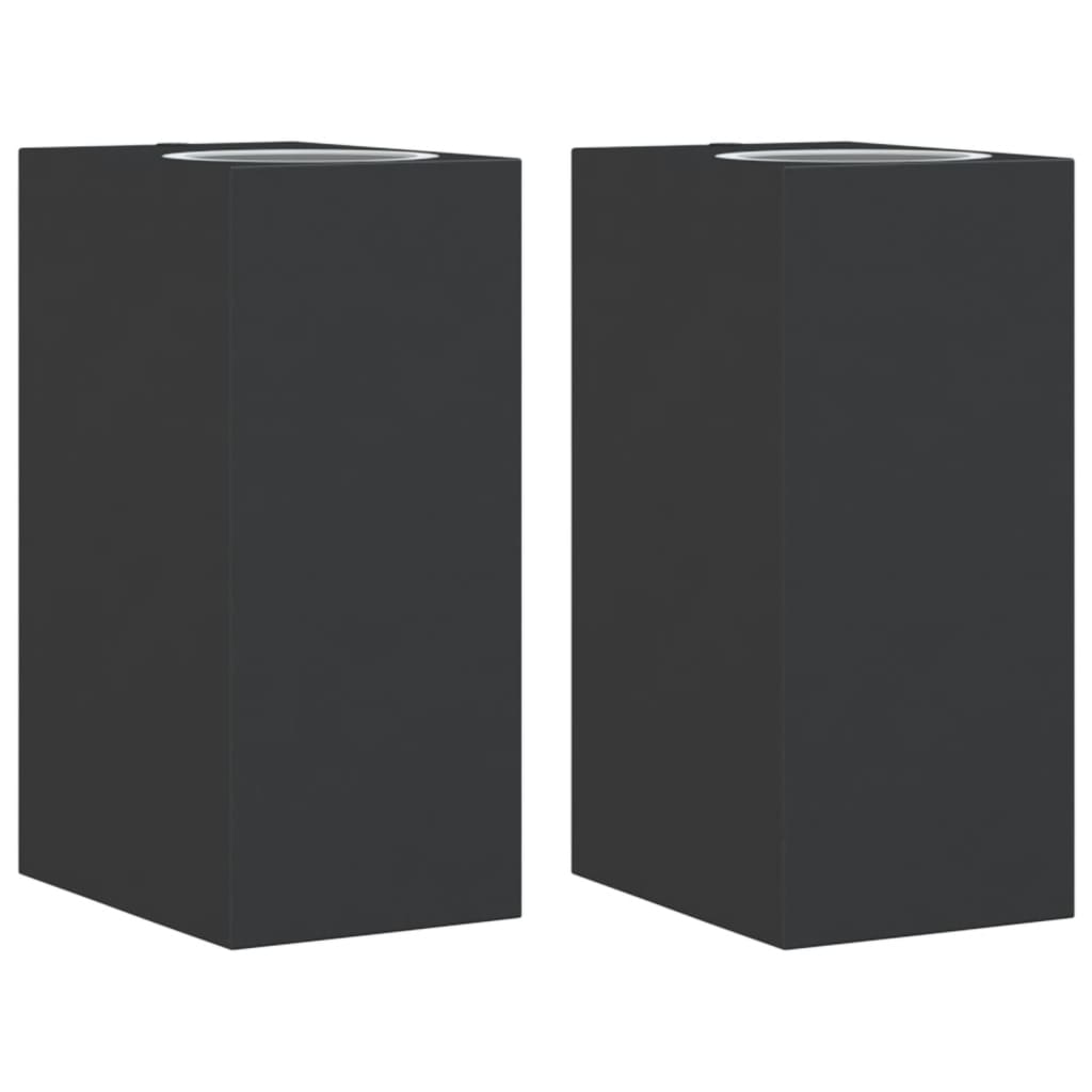 VidaXL appliques d'extérieur 2 pcs fonte d'aluminium noir
