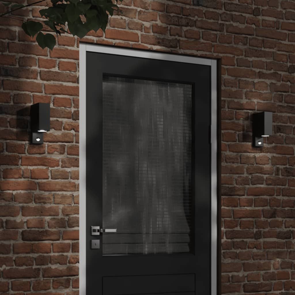 Vidaxx applique d'extérieur avec capteur en fonte d'aluminium noir