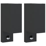 Vidaxx appliques d'extérieur 2 pcs avec capteurs fonte d'aluminium noir