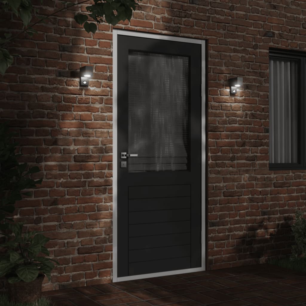 Vidaxx applique d'extérieur avec capteur en fonte d'aluminium noir