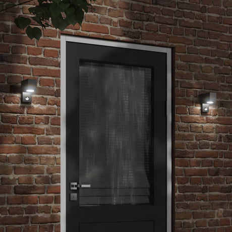 Vidaxx applique d'extérieur avec capteur en fonte d'aluminium noir