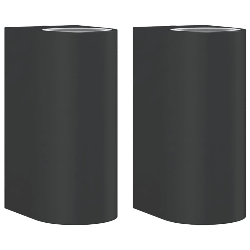 VidaXL appliques d'extérieur 2 pcs fonte d'aluminium noir