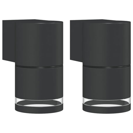 VidaXL appliques d'extérieur 2 pcs fonte d'aluminium noir