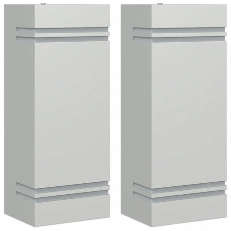 Vidaxx appliques d'extérieur 2 pcs acier inoxydable couleur argent