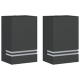 VidaXL appliques d'extérieur 2 pcs acier inoxydable noir