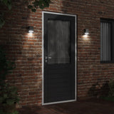 VidaXL appliques d'extérieur 2 pcs acier inoxydable noir