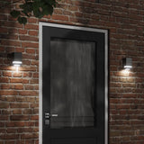 VidaXL appliques d'extérieur 2 pcs acier inoxydable noir