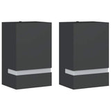 VidaXL appliques d'extérieur 2 pcs acier inoxydable noir