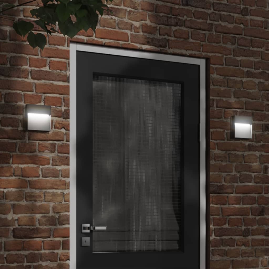 VidaXL applique d'extérieur LED en fonte d'aluminium noir