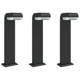 Vidaxx lampes d'extérieur sur pied 3 pcs 50 cm fonte d'aluminium noir