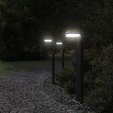 Vidaxx lampadaires d'extérieur 3 pcs 80 cm fonte d'aluminium noir