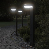 Vidaxx lampadaires d'extérieur 3 pcs 80 cm fonte d'aluminium noir