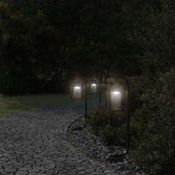 Vidaxx lampadaire d'extérieur 3 pcs 60 cm acier inoxydable noir