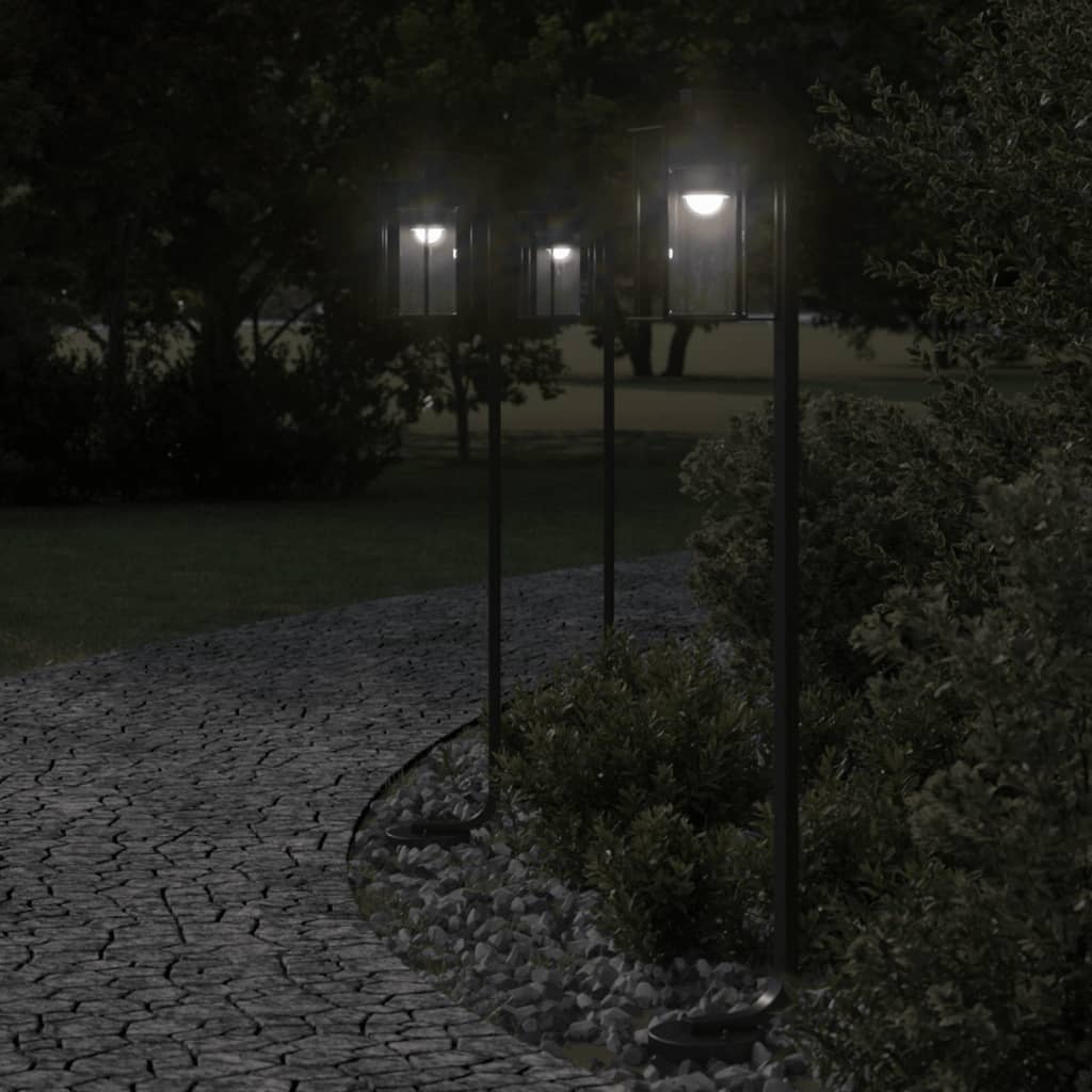 Vidaxx lampadaire d'extérieur 100 cm acier inoxydable noir