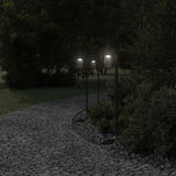 Vidaxx lampadaire d'extérieur 3 pcs 100 cm acier inoxydable noir