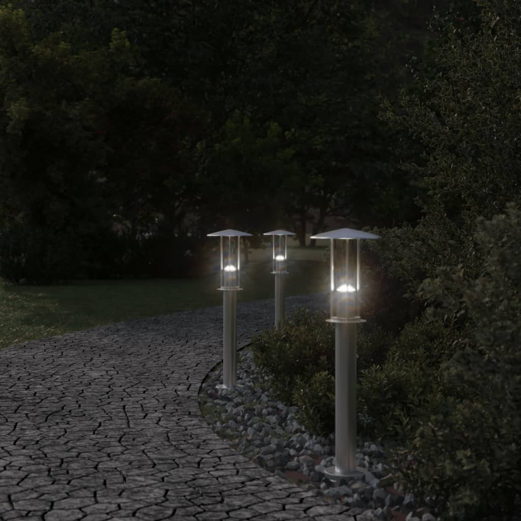 Vidaxx lampadaire d'extérieur 60 cm acier inoxydable argenté