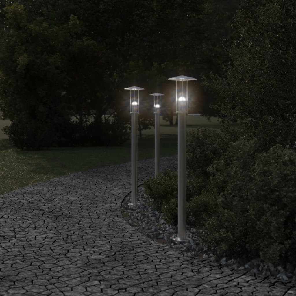 Vidaxx lampadaire d'extérieur 100 cm acier inoxydable argenté