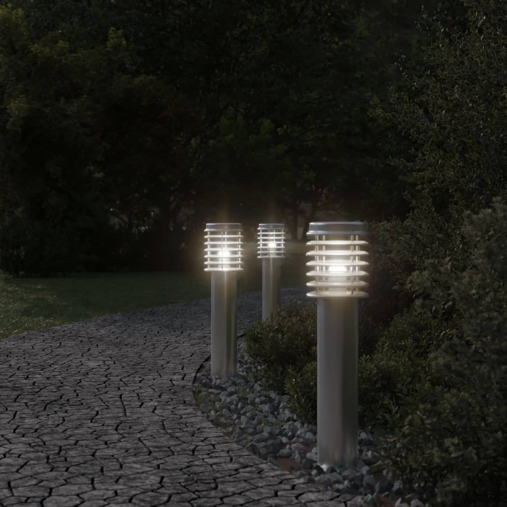 Vidaxx lampadaire d'extérieur 60 cm acier inoxydable argenté