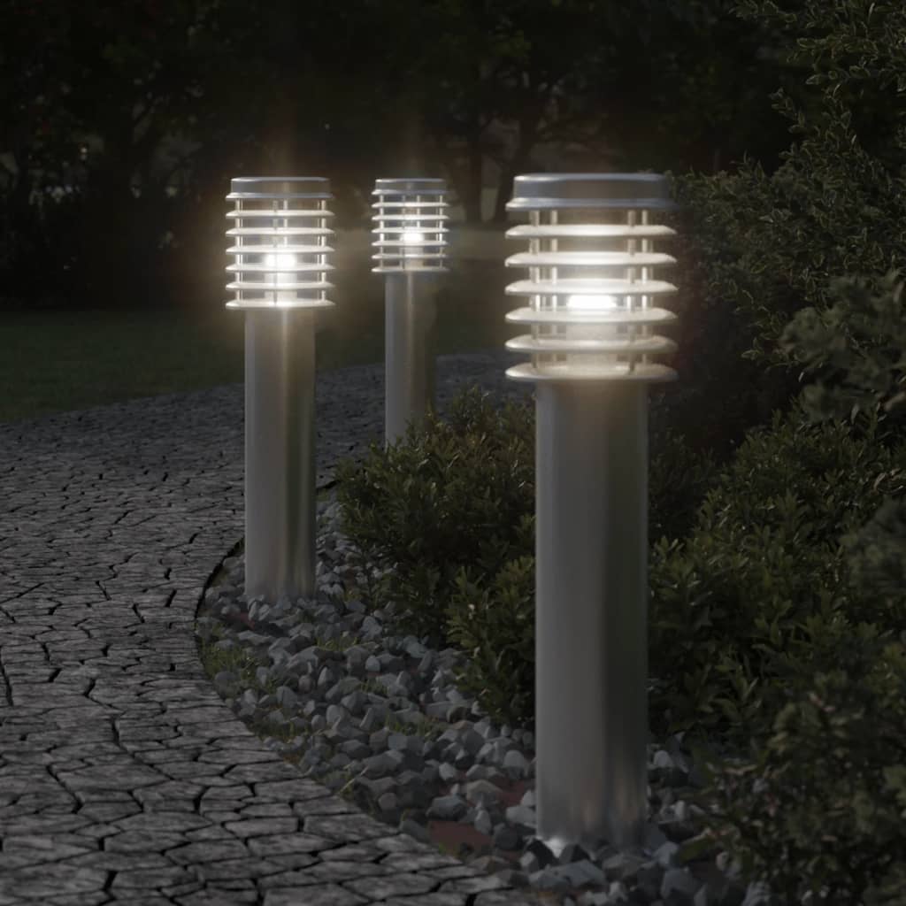 Vidaxx lampadaire d'extérieur 60 cm acier inoxydable argenté