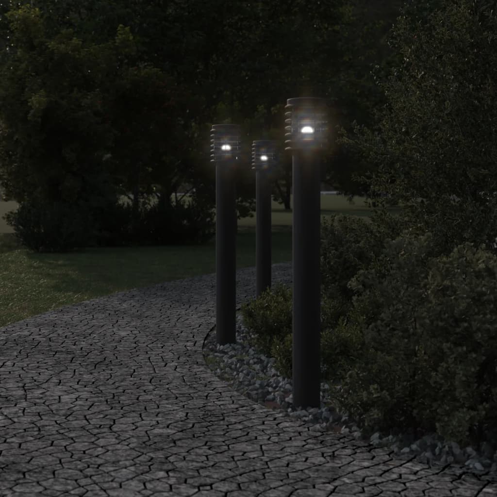Vidaxx lampadaire d'extérieur 110 cm acier inoxydable noir
