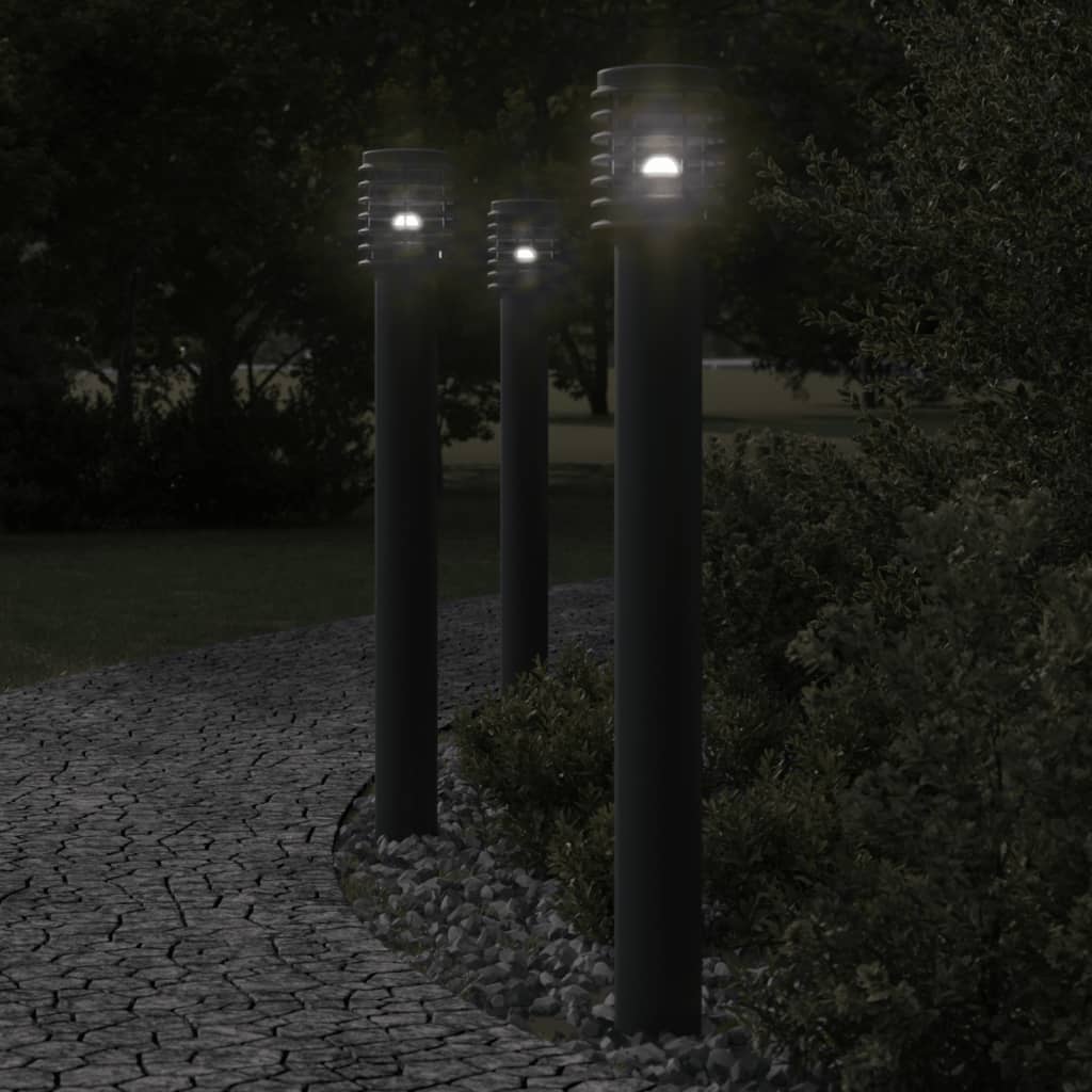 Vidaxx lampadaire d'extérieur 110 cm acier inoxydable noir