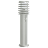 Vidaxxl lampadaire d'extérieur avec capteur 60 cm acier inoxydable argent