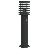 VidaXL lampadaire d'extérieur avec capteur 60 cm acier inoxydable noir