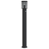 Vidaxxl lampadaire d'extérieur avec capteur 110 cm acier inoxydable noir