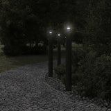 Vidaxxl lampadaire d'extérieur avec capteur 110 cm acier inoxydable noir