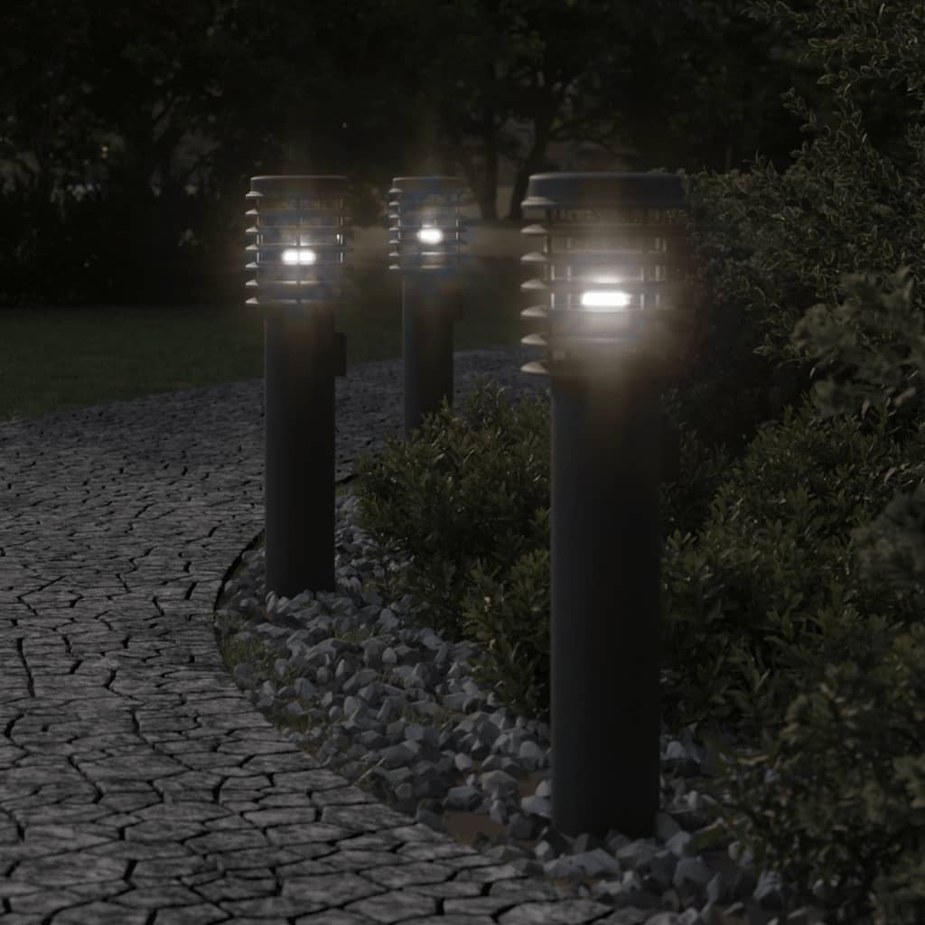 Vidaxx lampadaire d'extérieur avec douille 60 cm acier inoxydable noir