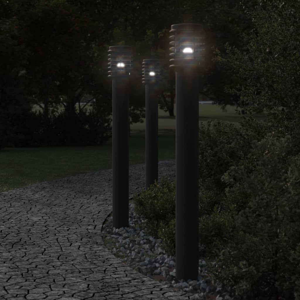 Vidaxx lampadaire d'extérieur avec douille 110 cm acier inoxydable noir