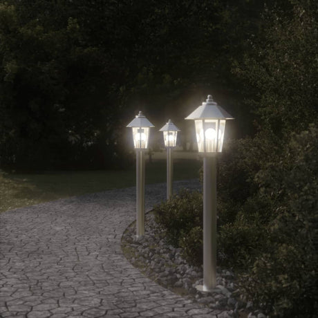 Vidaxx lampadaire d'extérieur 80 cm acier inoxydable argenté